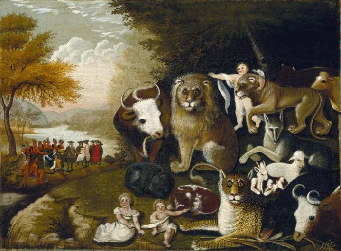 Edward Hicks The Peaceable Kingdom oil painting picture